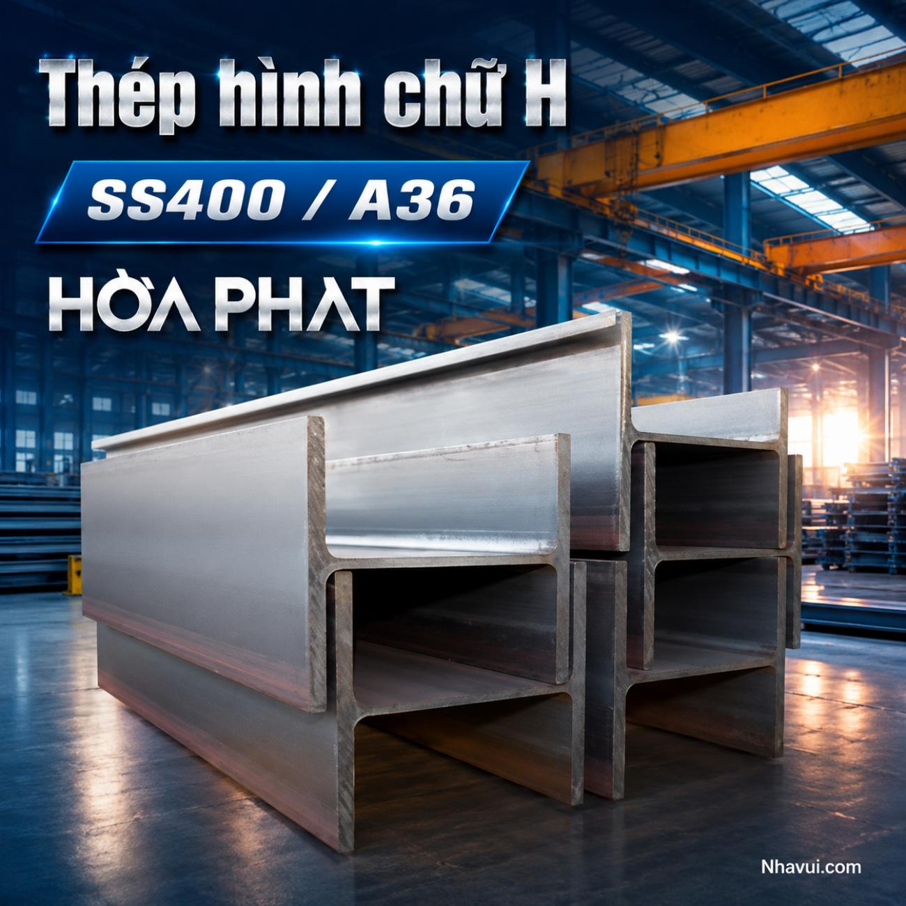 Thép hình chữ H Hòa Phát SS400 / A36