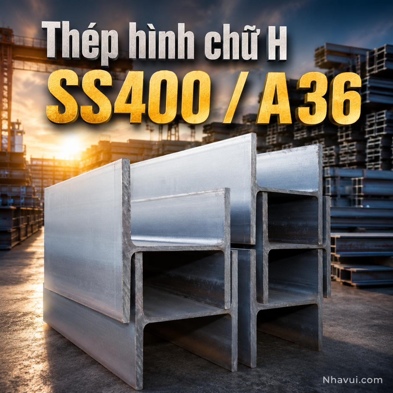 Thép hình chữ H nhập khẩu SS400 / A36