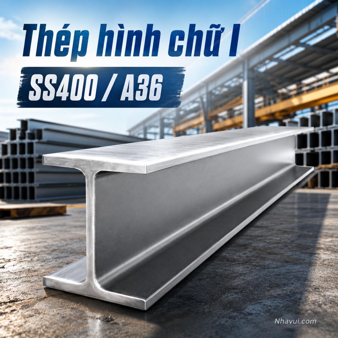 Thép hình chữ I nhập khẩu SS400 / A36