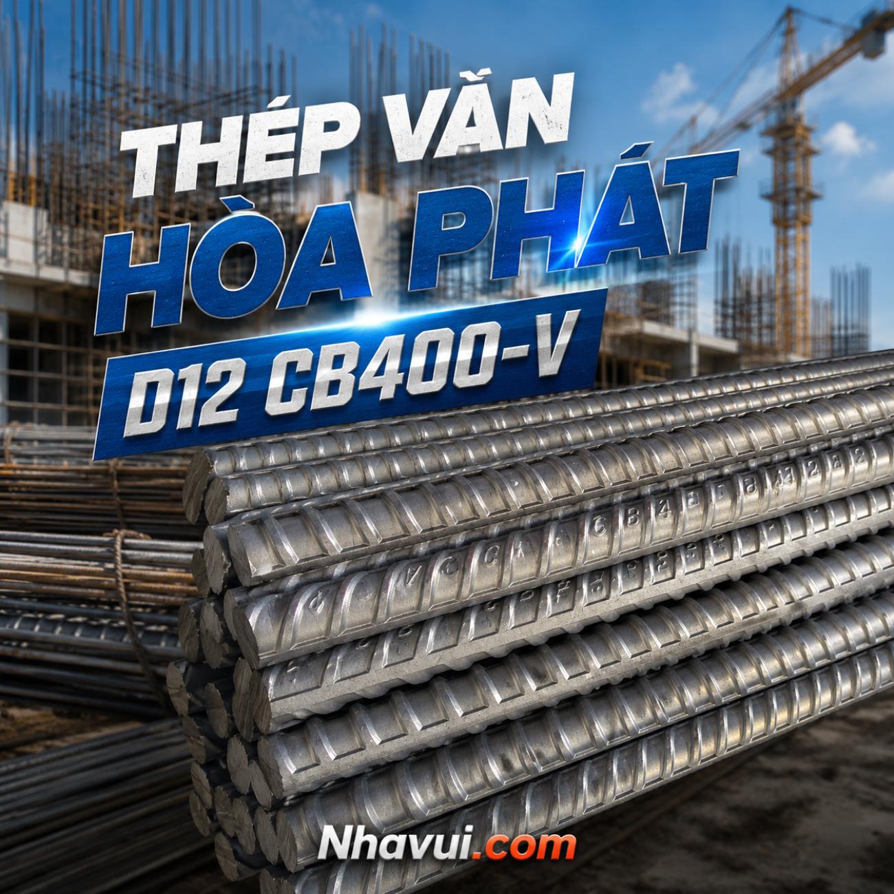 Thép thanh vằn D12 Hòa Phát CB300-V / CB400-V