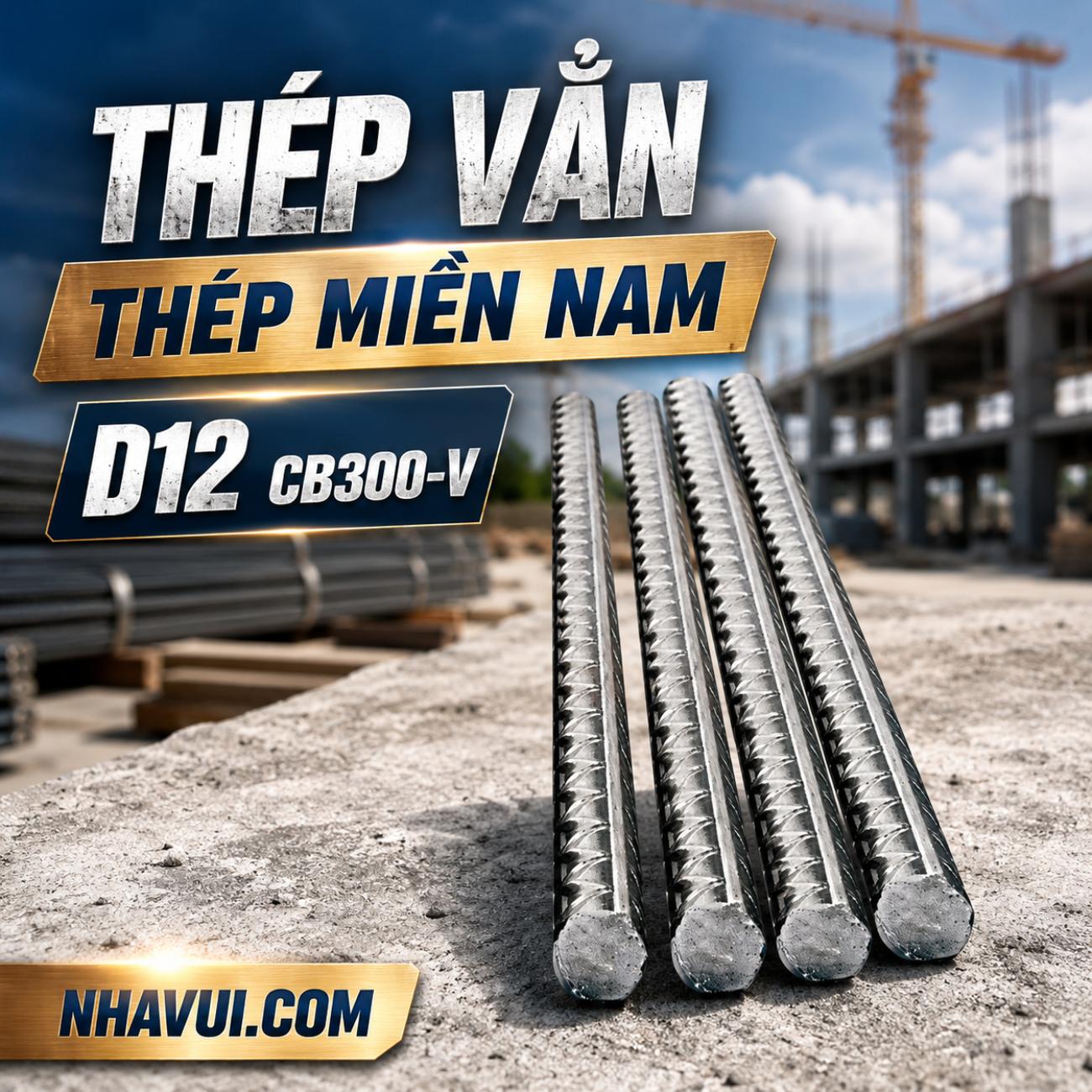 Thép thanh vằn D12 Thép Miền Nam CB300-V / CB400-V