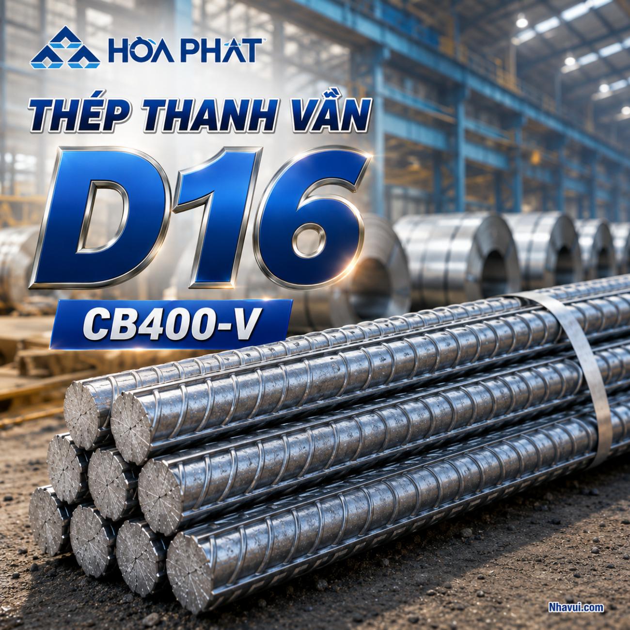 Thép thanh vằn D16 Hòa Phát CB400-V
