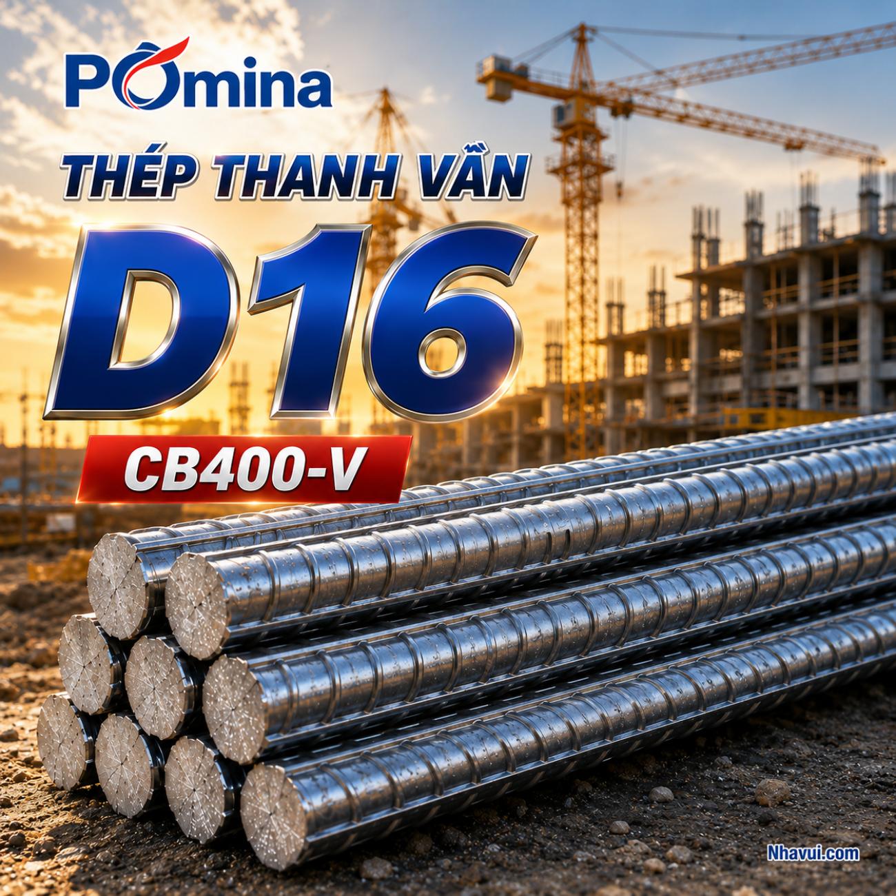 Thép thanh vằn D16 Pomina CB400-V