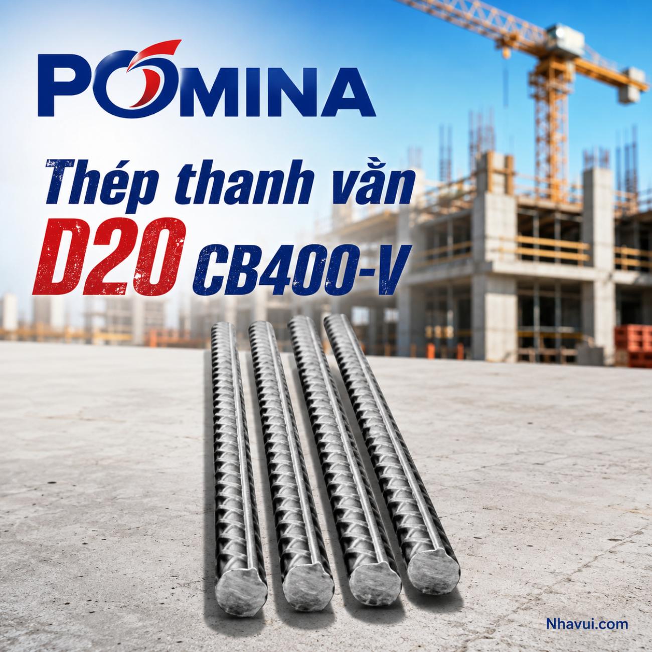 Thép thanh vằn D20 Pomina CB400-V / CB500-V