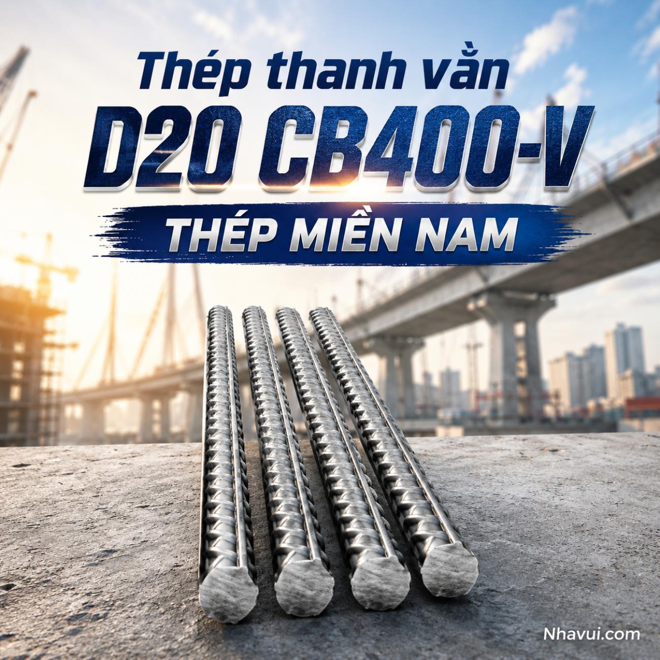 Thép thanh vằn D20 Thép Miền Nam CB400-V / CB500-V