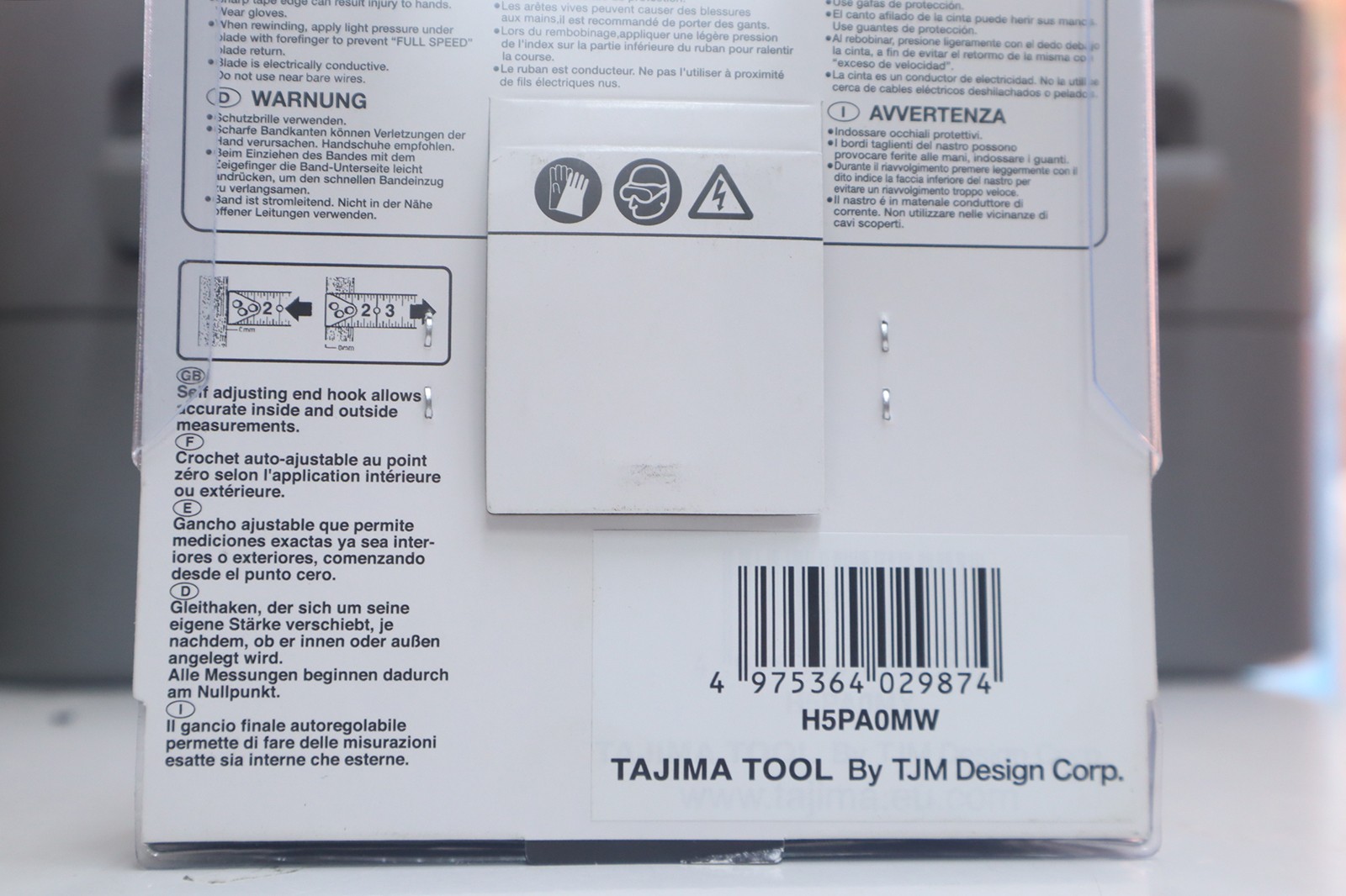 Thước cuộn thép Tajima HiLock H5PA0MWL 10 m × 25 mm