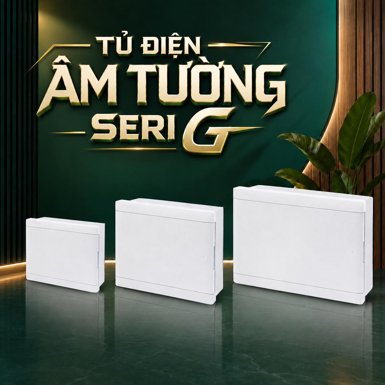Tủ điện âm tường MPE Seri G chứa MCB