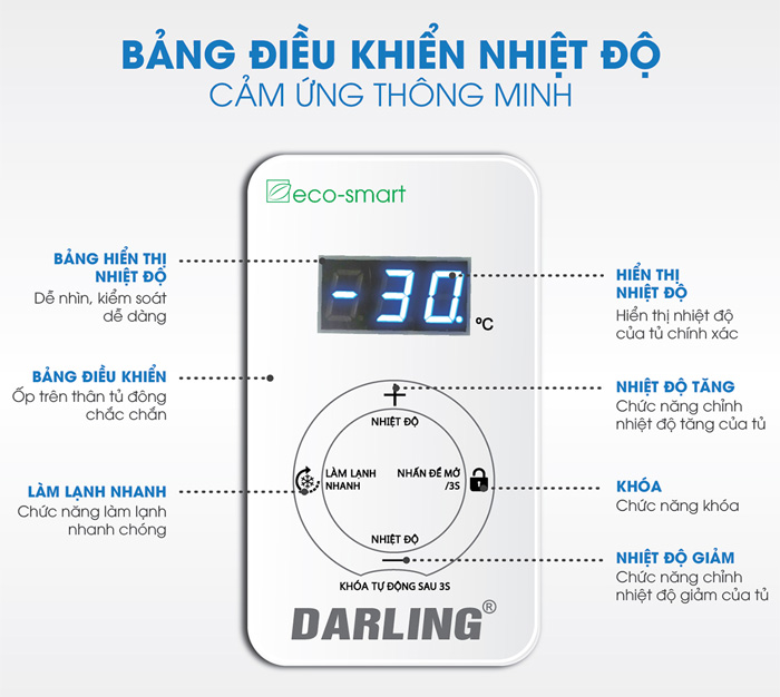 Tủ đông Darling Inverter 770 lít DMF-7779 ASI-1