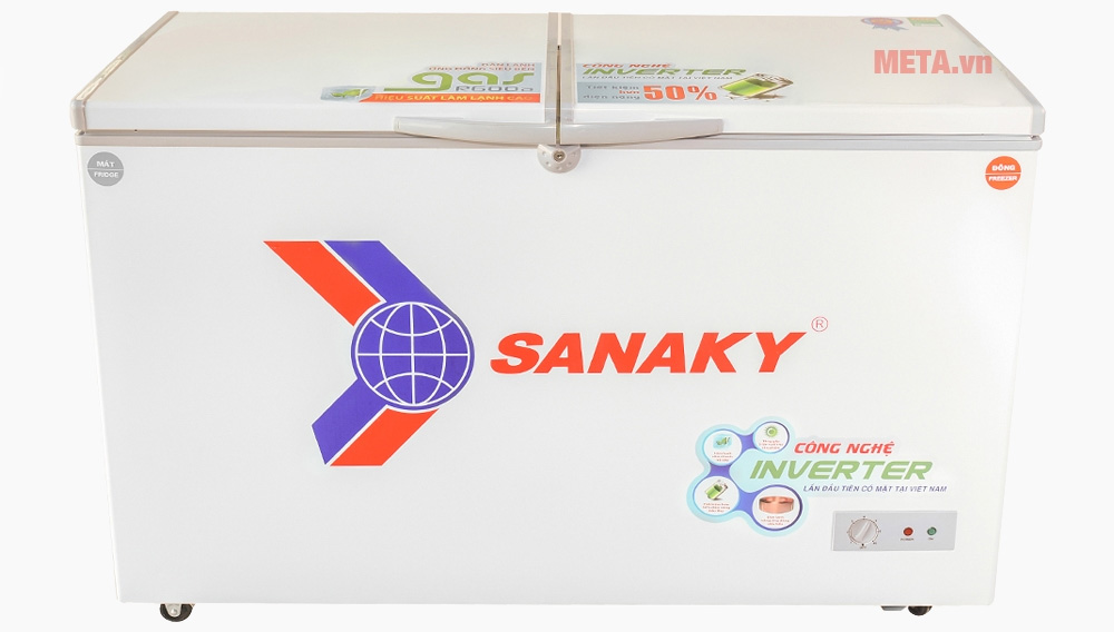 Tủ đông mát Sanaky Inverter 280 lít VH-4099W3 2 ngăn 2 cánh