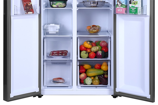 Tủ lạnh Aqua Inverter 480 lít AQR-S480XA Side by Side