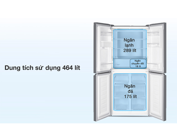 Tủ lạnh Hitachi Inverter 464 lít Multi Door HR4N7520DSWDXVN