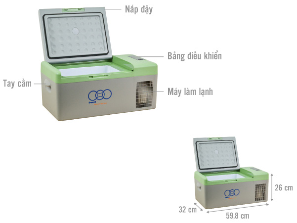 Tủ lạnh ô tô mini Alpicool C15 15 lít