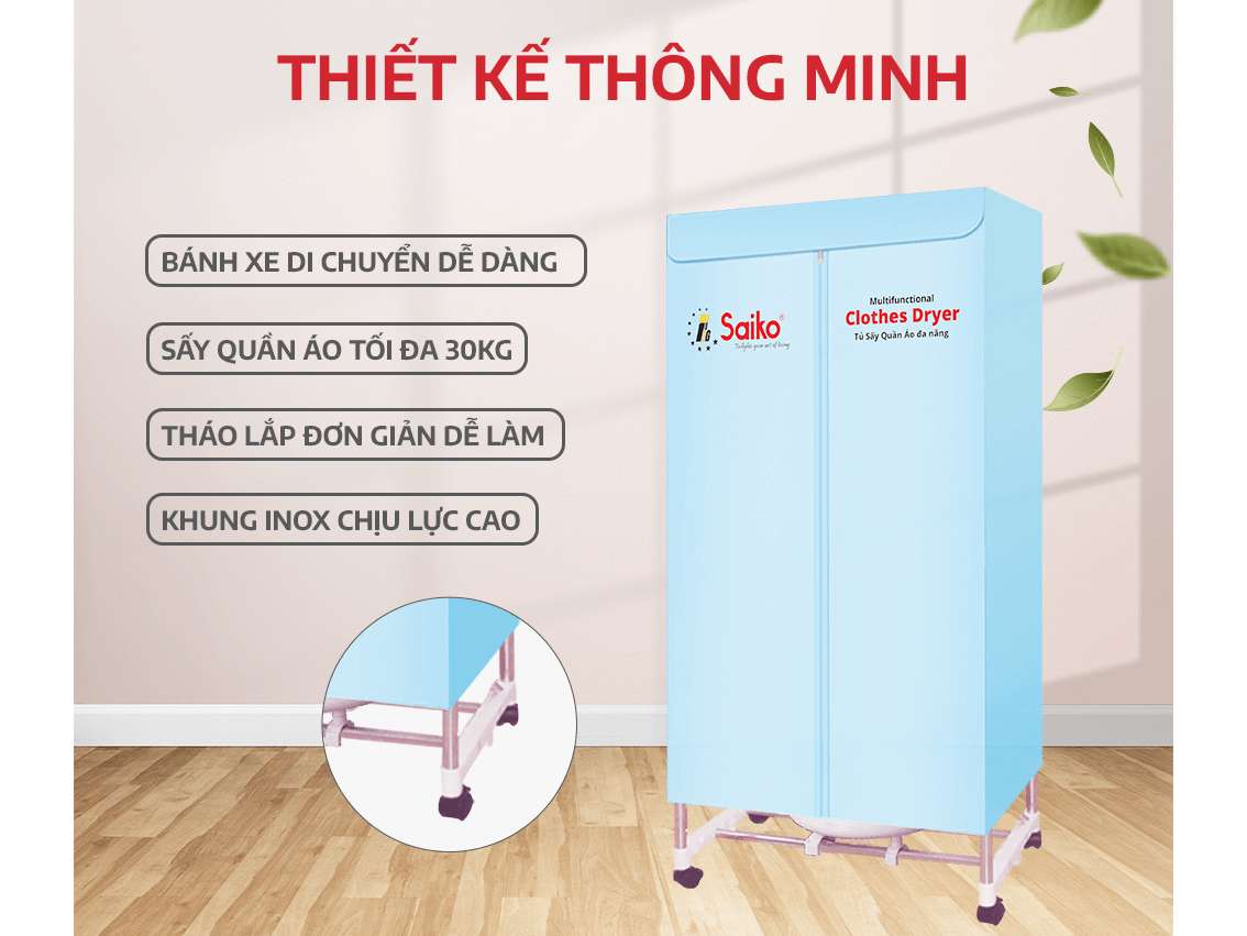 Tủ sấy quần áo Saiko CD-1800
