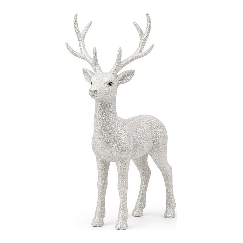 Tuần lộc kim tuyến trắng 15cm