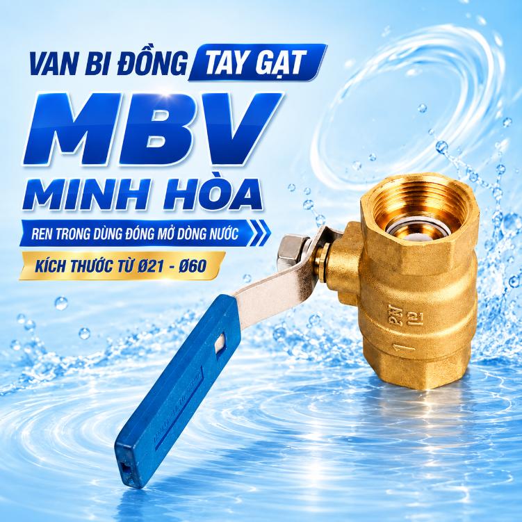Van bi đồng tay gạt MBV Minh Hòa – ren trong dùng đóng mở dòng nước