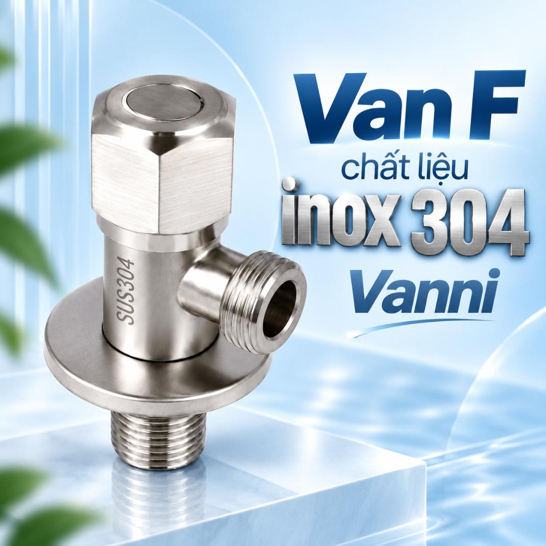 Van F chất liệu inox 304 Vanni