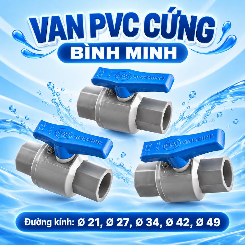 Van PVC cứng Bình Minh