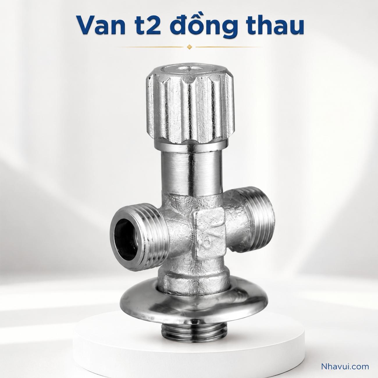 Van T2 đồng thau Vanni mạ crome bóng
