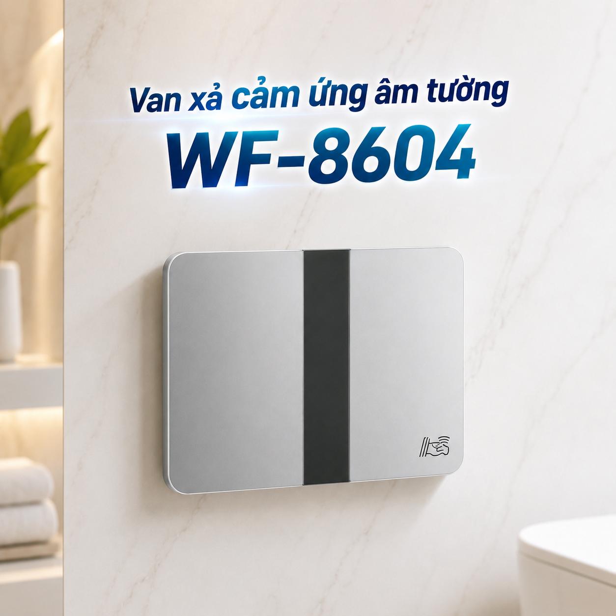 Van xả cảm ứng âm tường dùng pin WF-8604