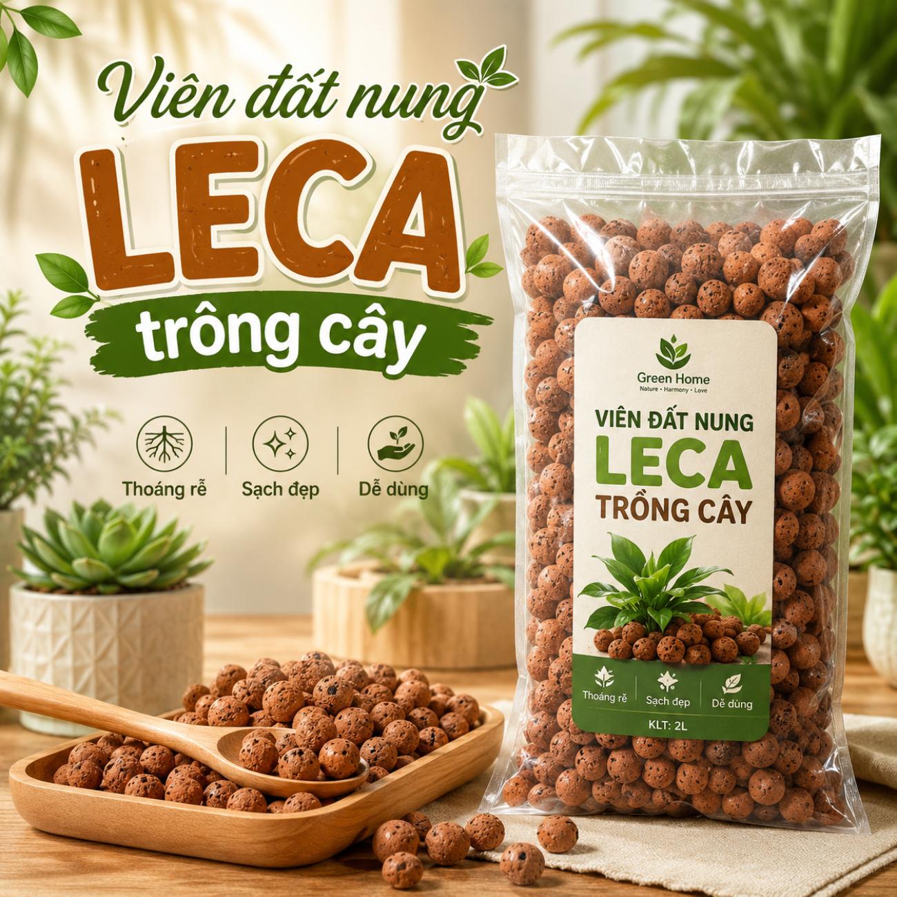 Viên đất nung LECA trồng cây
