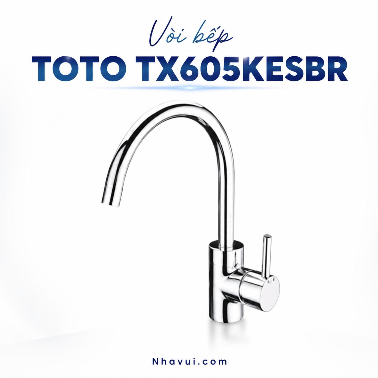 Vòi bếp gật gù nóng lạnh TOTO TX605KESBR