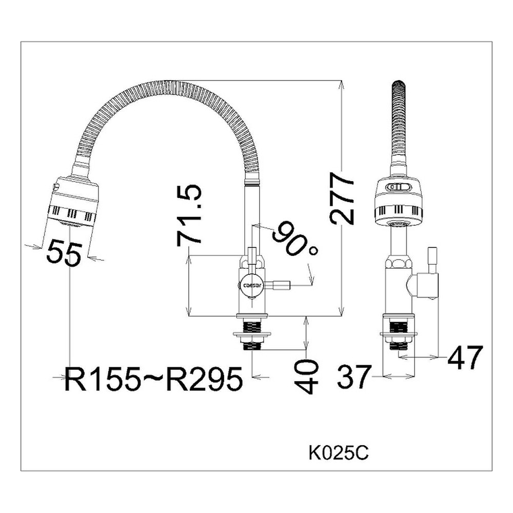 Vòi bếp lạnh Caesar K025C chính hãng, bảo hành 24 tháng