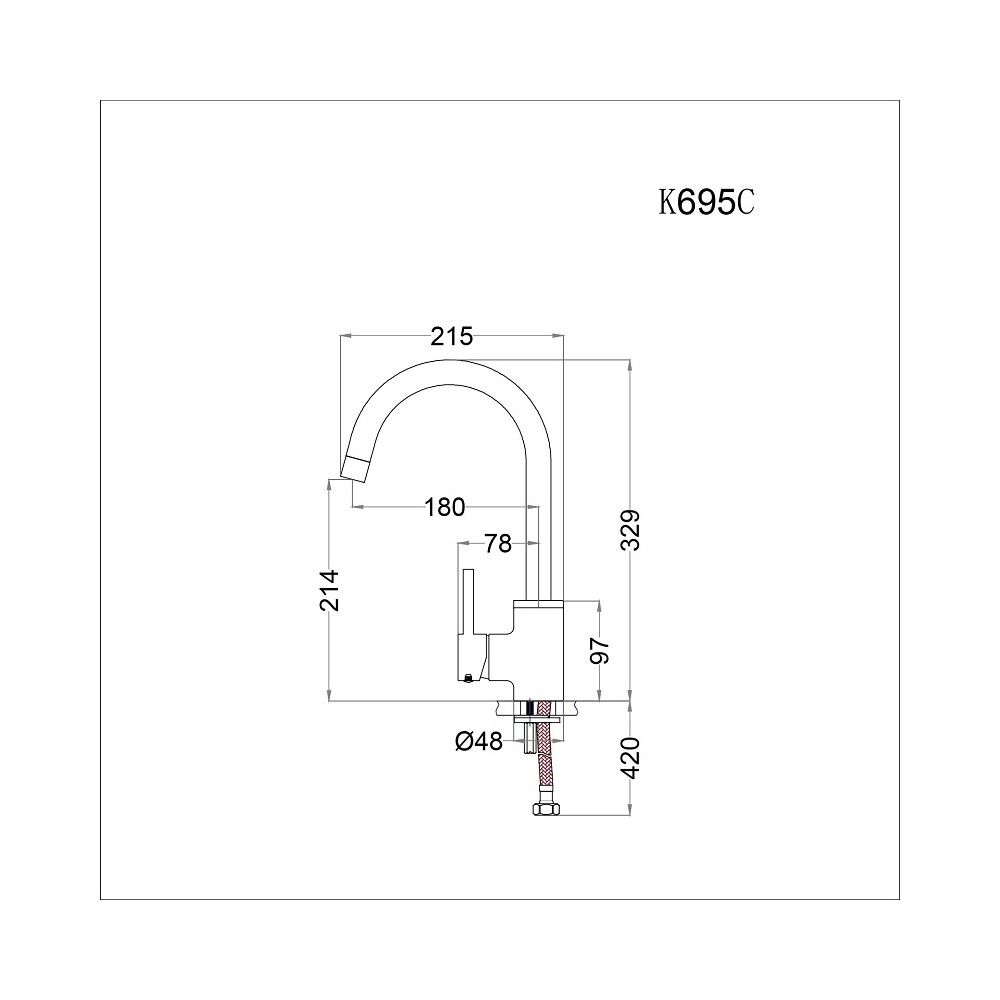 Vòi bếp nóng lạnh Caesar K695C chính hãng, bảo hành 24 tháng