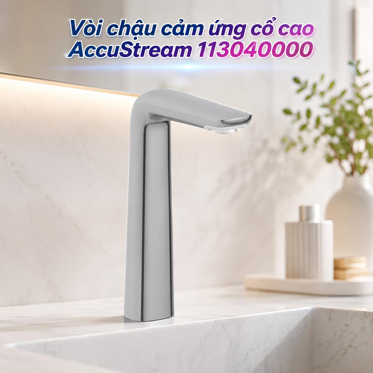 Vòi chậu cảm ứng cổ cao AccuStream 1130400000