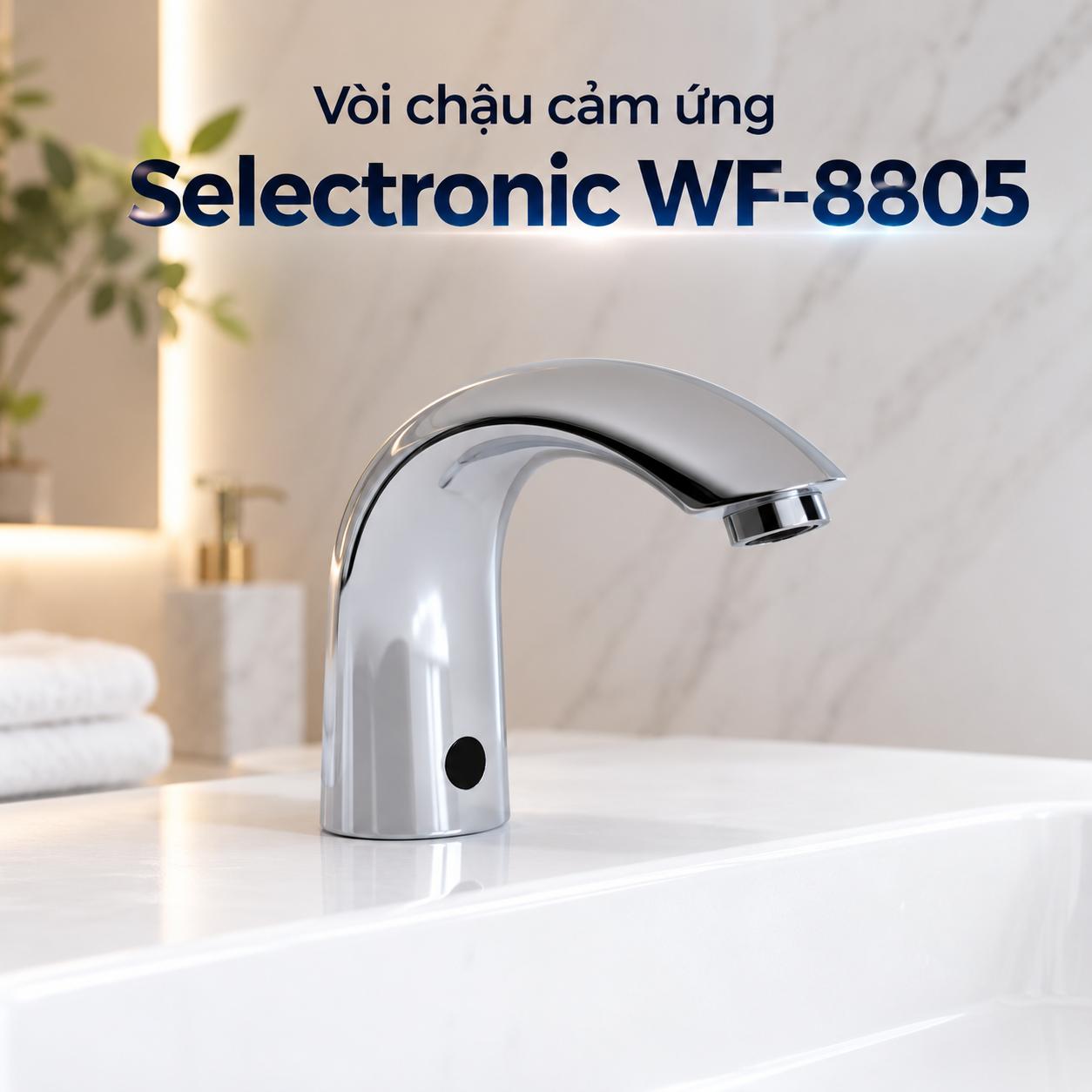 Vòi chậu cảm ứng Selectronic dùng pin WF-8805