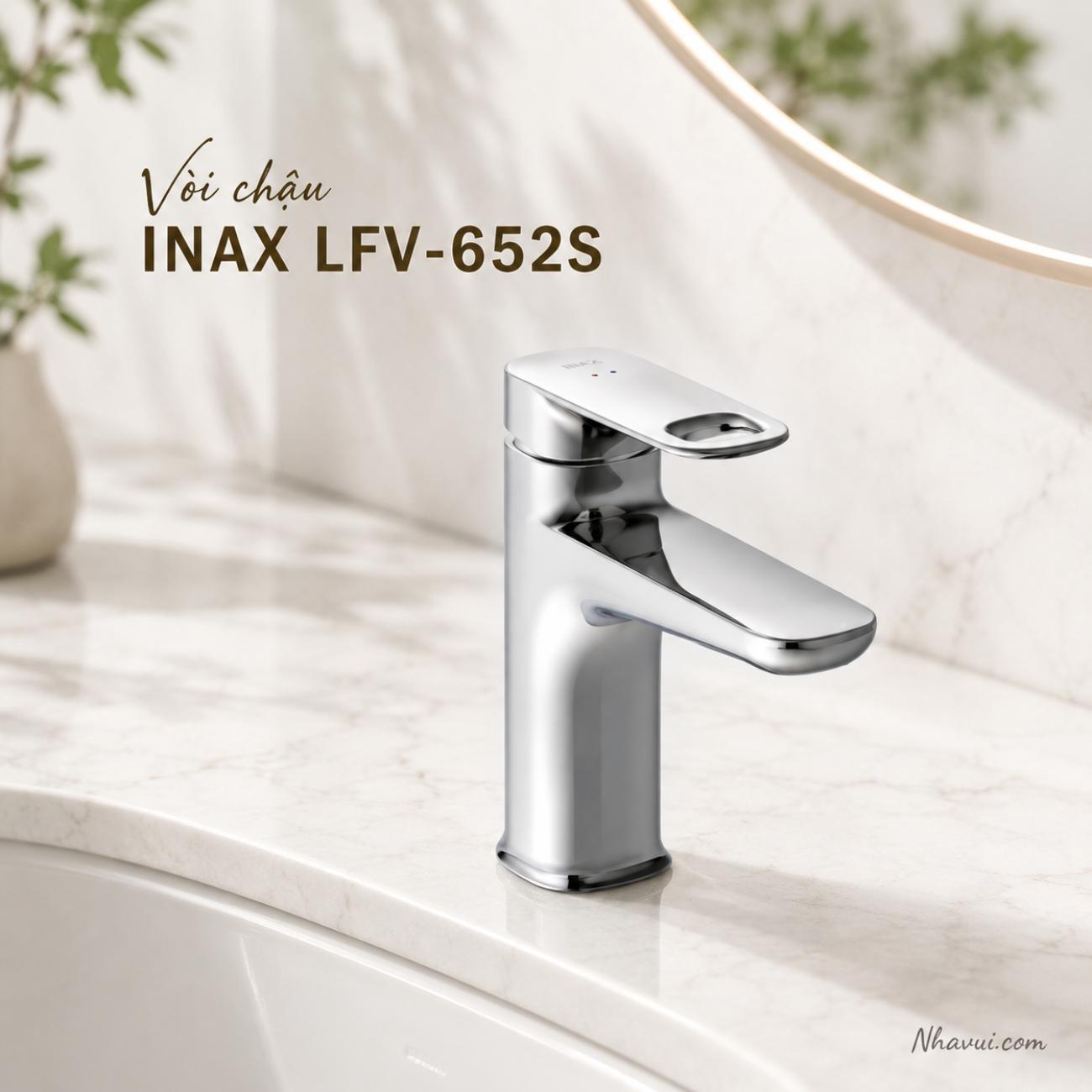 Vòi chậu INAX LFV-652S thiết kế trơn tru, tiết kiệm nước