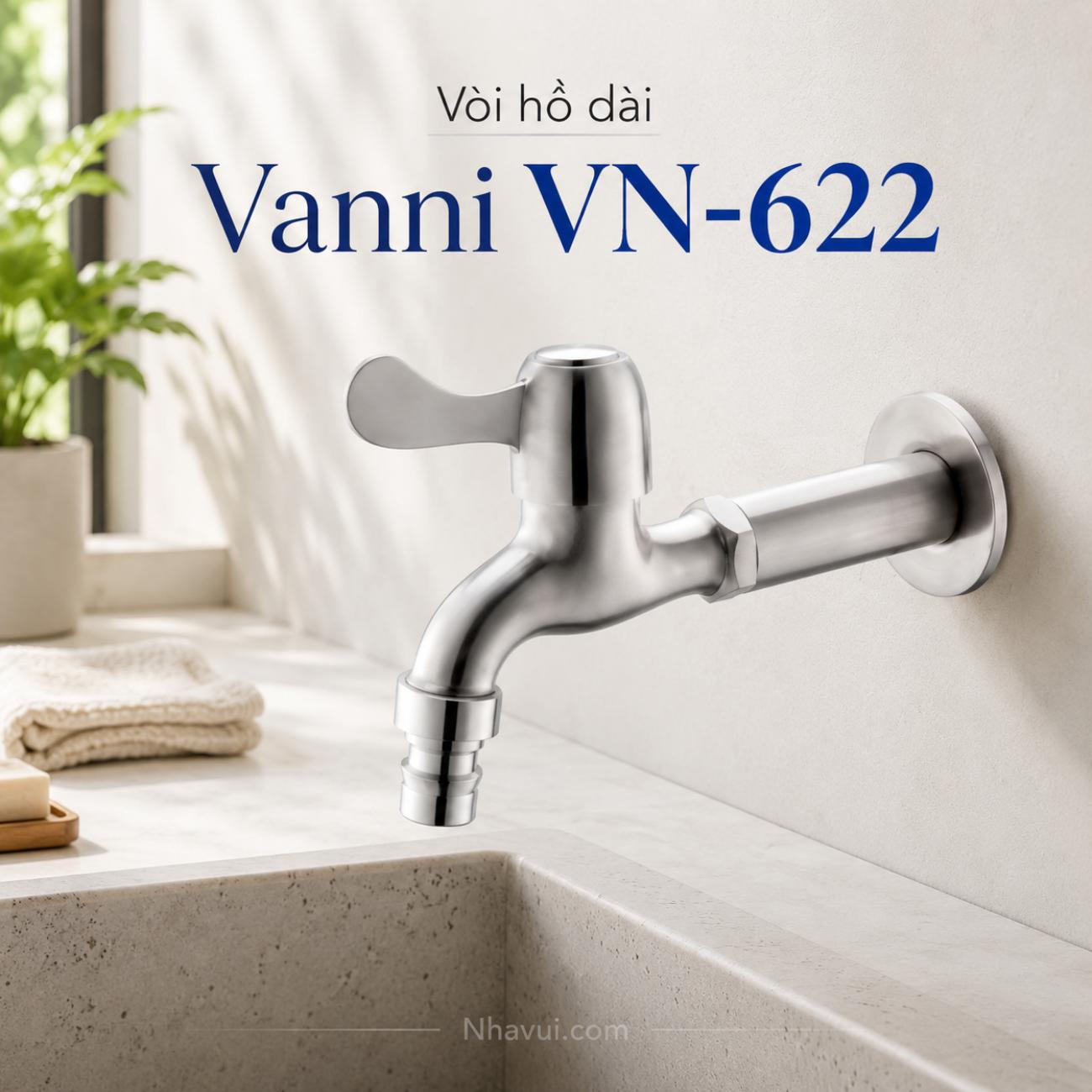Vòi hồ dài Vanni VN-622 inox 304
