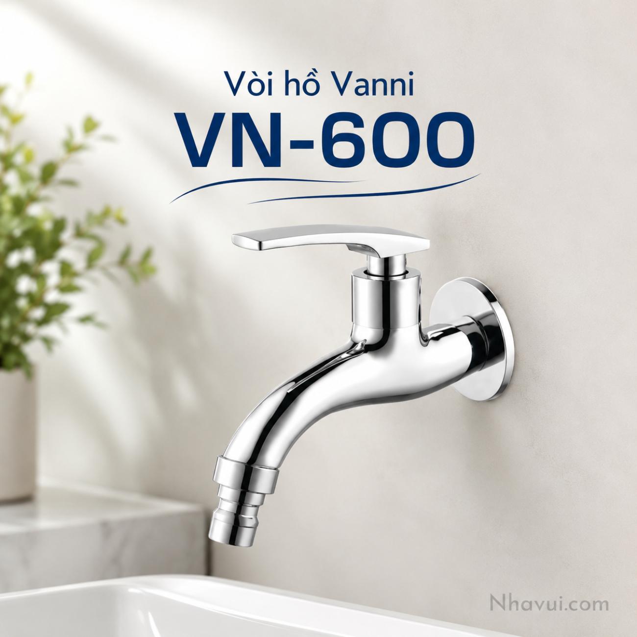 Vòi hồ Vanni VN-600 đồng thau mạ crome