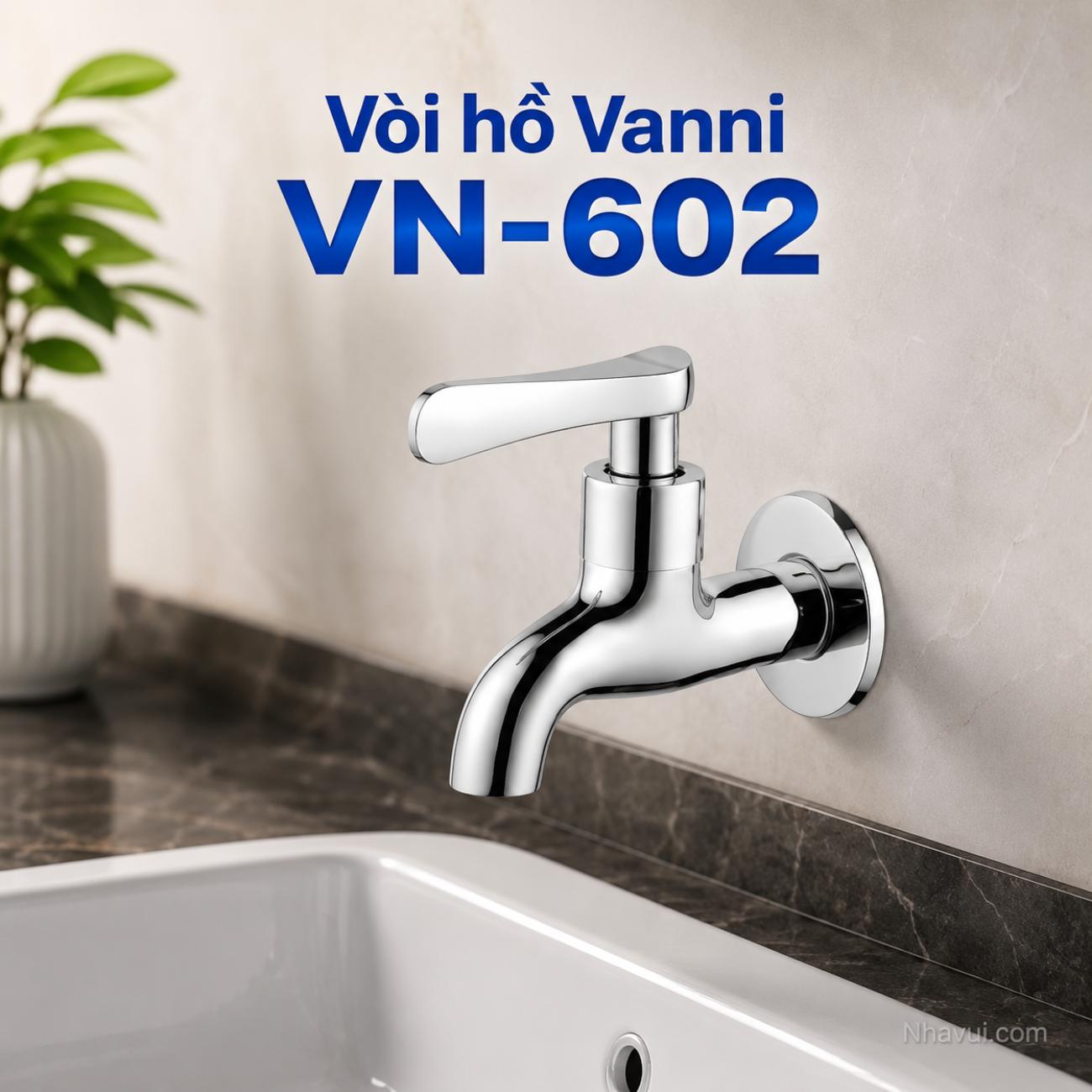 Vòi hồ Vanni VN-602 đồng thau mạ crome