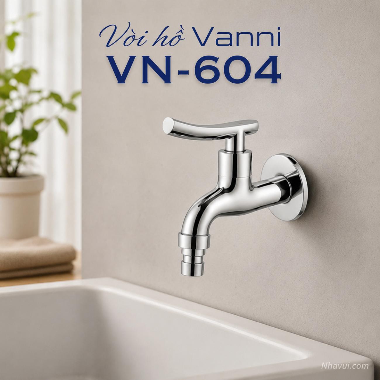 Vòi hồ Vanni VN-604 đồng thau mạ crome