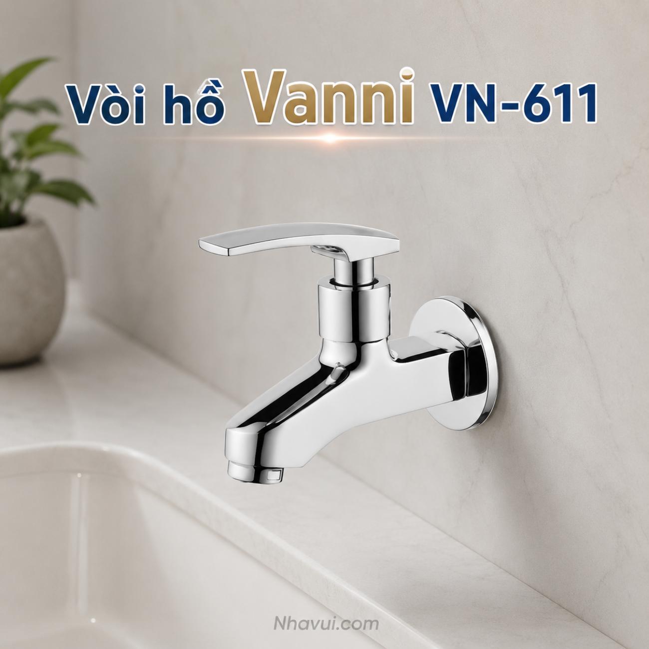 Vòi hồ Vanni VN-611 đồng thau mạ crome