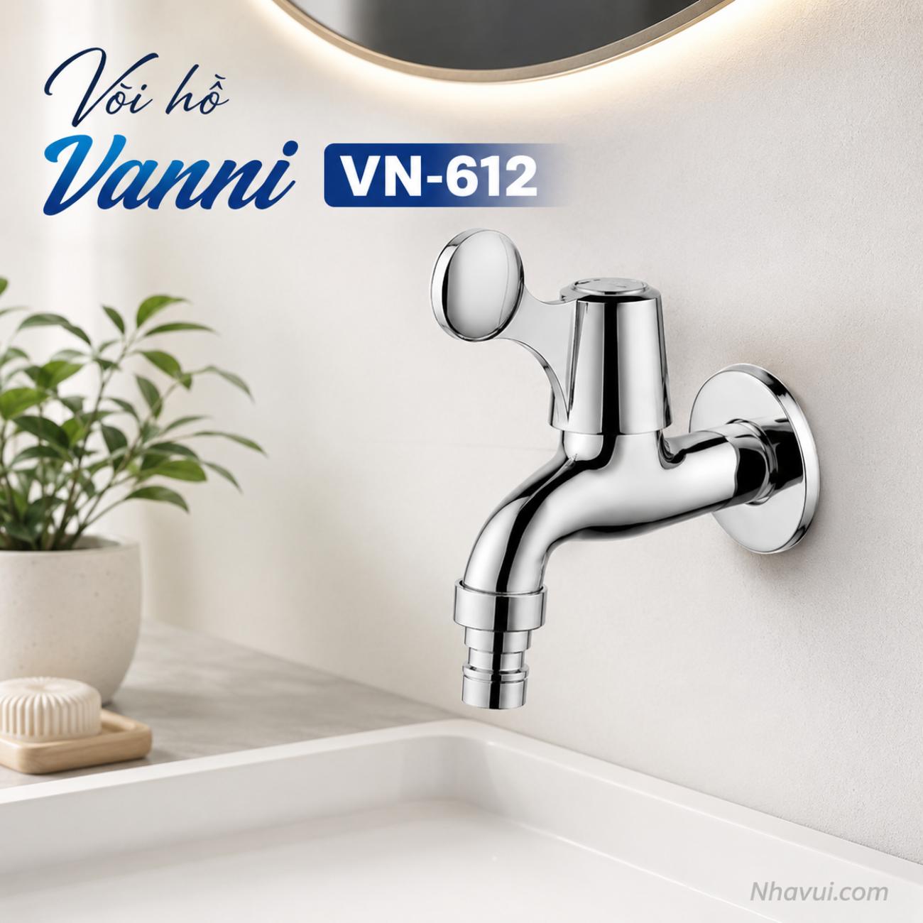 Vòi hồ Vanni VN-612 đồng thau mạ crome