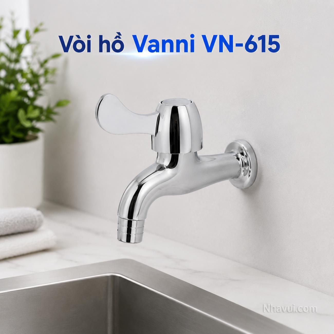 Vòi hồ Vanni VN-615 đồng thau mạ crome