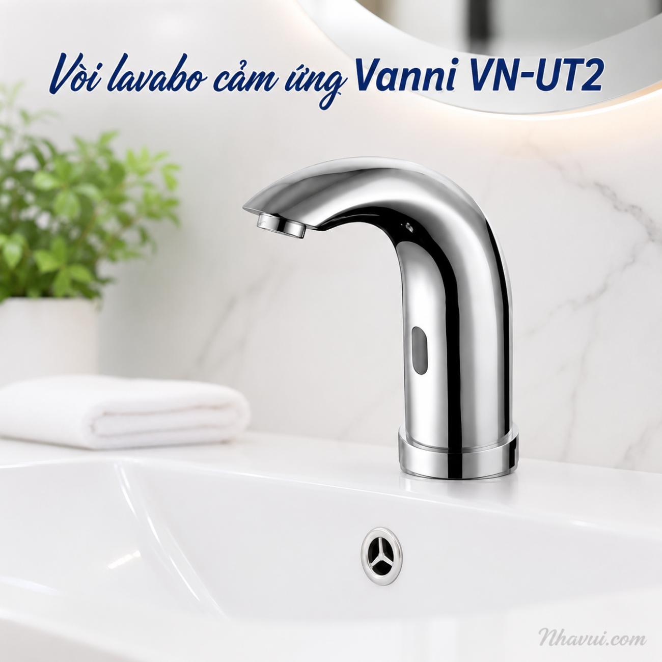 Vòi lavabo cảm ứng Vanni VN-UT2 đồng thau mạ crome