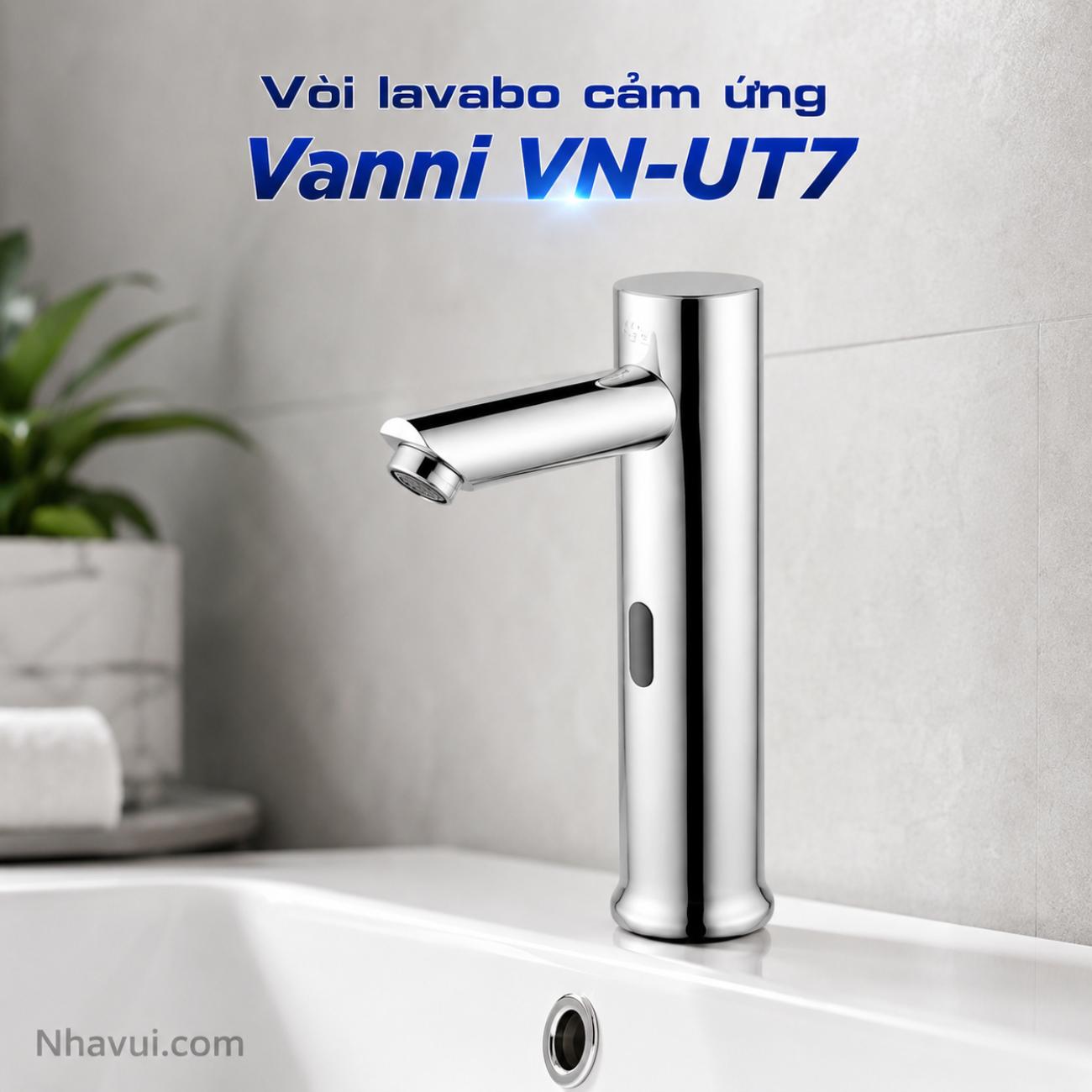 Vòi lavabo cảm ứng Vanni VN-UT7 đồng thau mạ crome