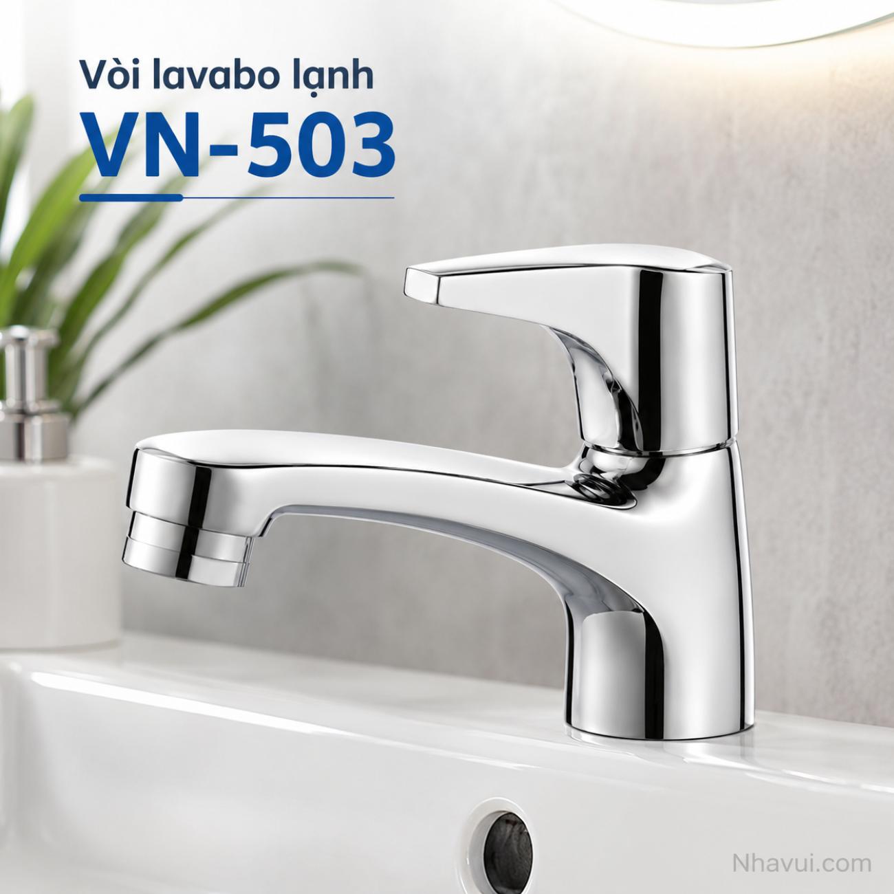 Vòi lavabo lạnh Vanni VN-503 đồng thau mạ crome