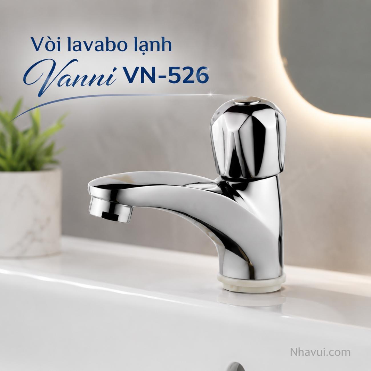 Vòi lavabo lạnh Vanni VN-526 đồng thau mạ crome