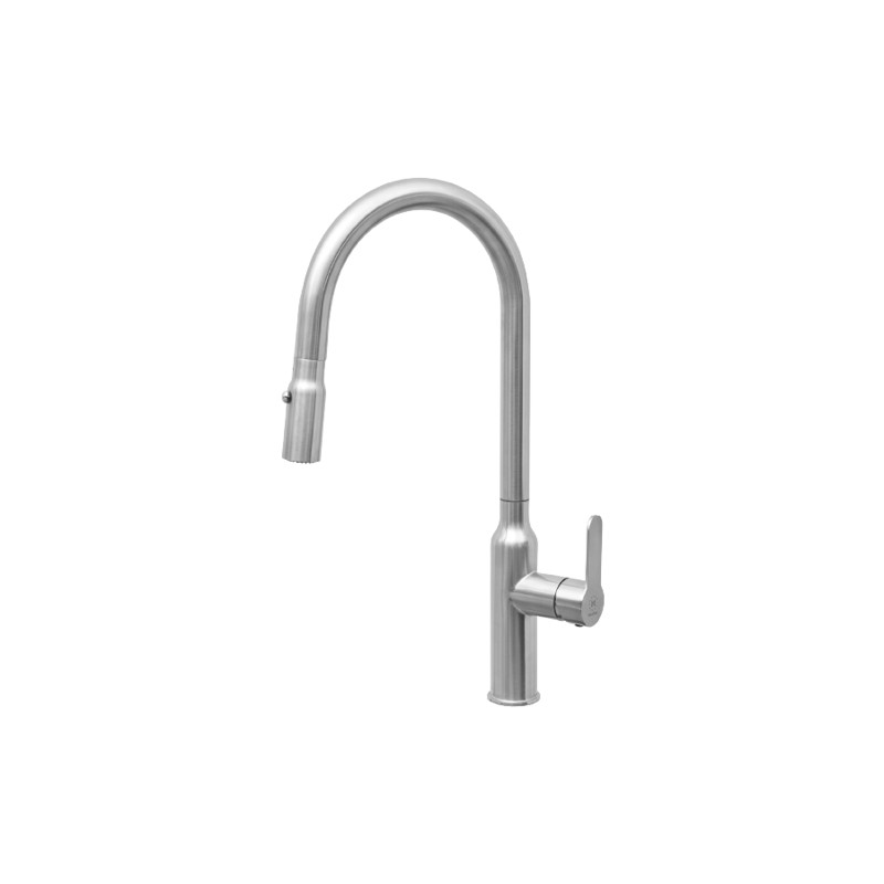Vòi rửa chén nóng lạnh dây rút inox 304 Malloca K046SS