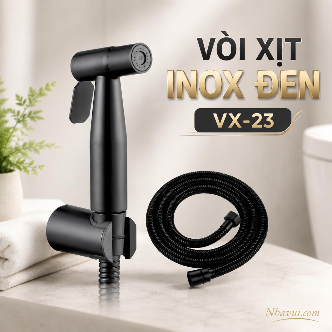 Vòi xịt inox đen Vanni VX-23 mạ đen cao cấp