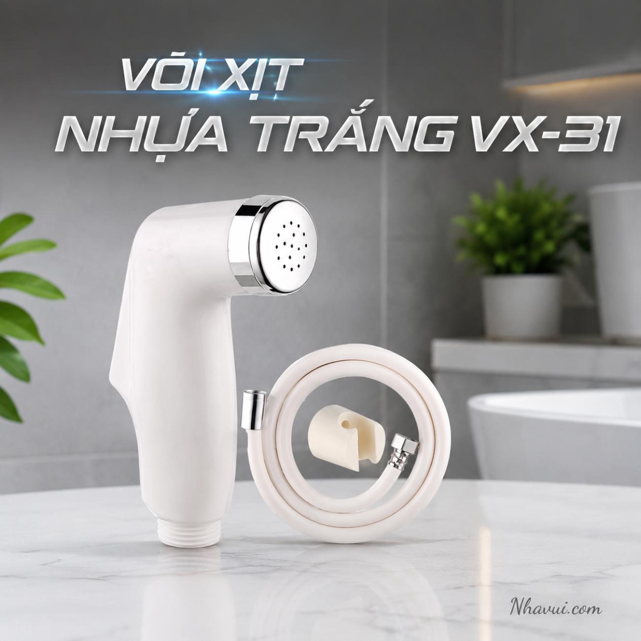 Vòi xịt nhựa trắng Vanni VX-31 nhựa ABS trắng