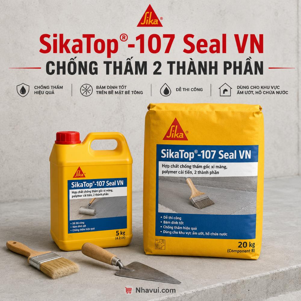 Vữa chống thấm Sika SikaTop®-107 Seal VN 2 thành phần 25kg