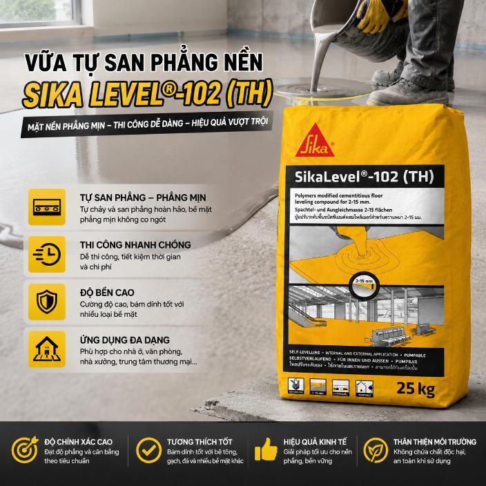 Vữa tự san phẳng nền Sika Level