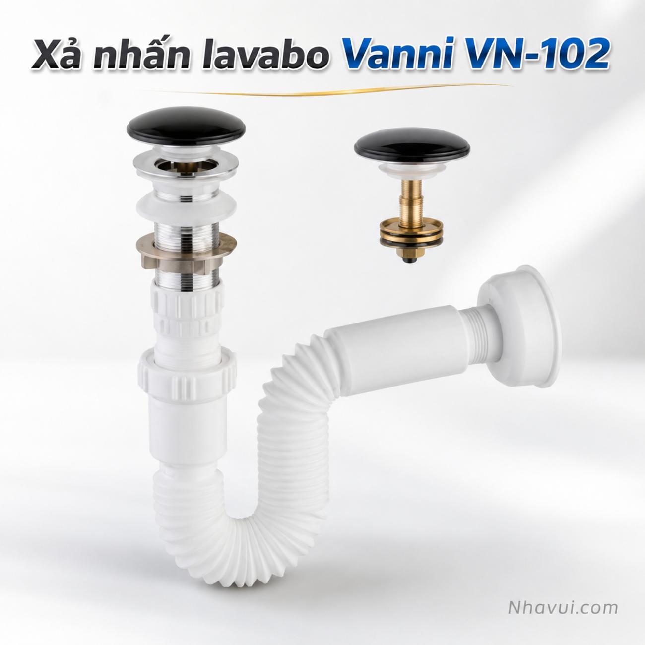Xả nhấn lavabo Vanni VN-102 một số nhựa ABS chống hôi