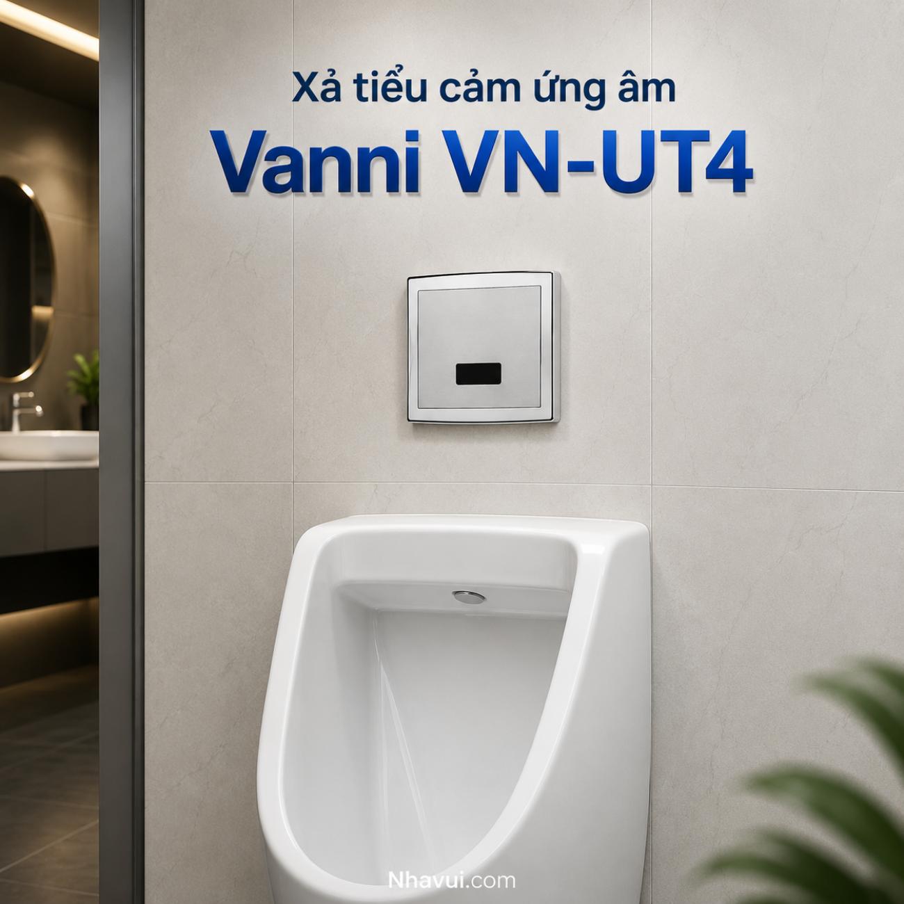 Xả tiểu cảm ứng âm Vanni VN-UT4 đồng thau mạ crome