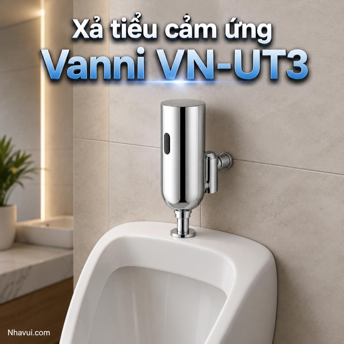Xả tiểu cảm ứng Vanni VN-UT3 đồng thau mạ crome