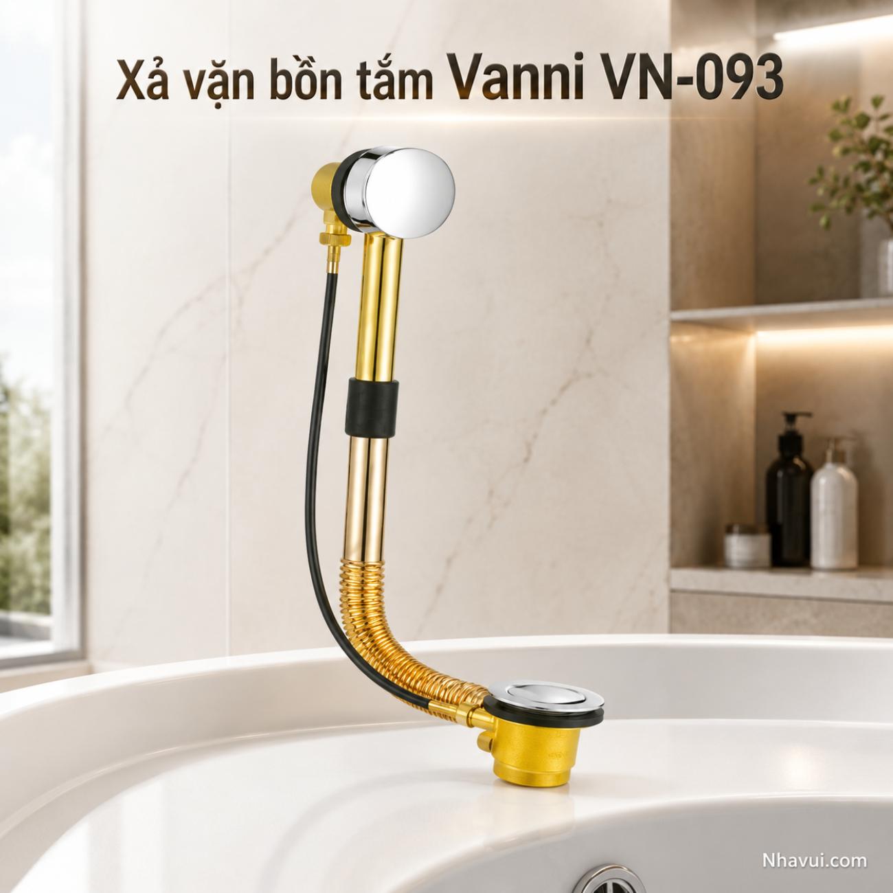 Xả vặn bồn tắm Vanni VN-093 đồng thau